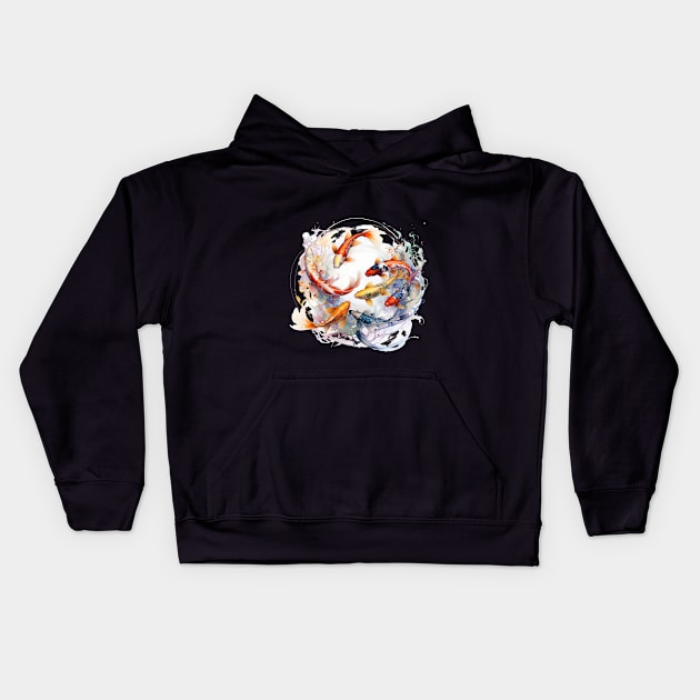 Carp Of Wealth Kids Hoodie by PK design shop